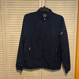 Greg Norman Golf Windbreaker Jacket, Lined, Large, Navy Blue, Full Front Zip